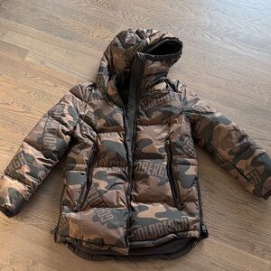 Goldbergh Brown Camouflage Hooded Jacket